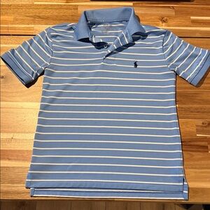 Polo by Ralph Lauren Kids Light Blue and White Striped Polo